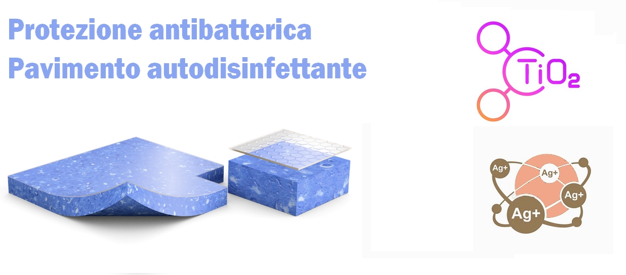 PAVIMENTI AUTODISINFETTANTI con azione anti batterica