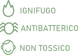 Prato finto ignifugo antibatterico non tossico