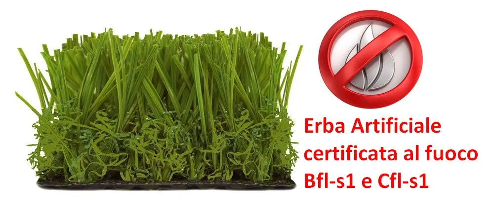 erba artificiale ignifuga