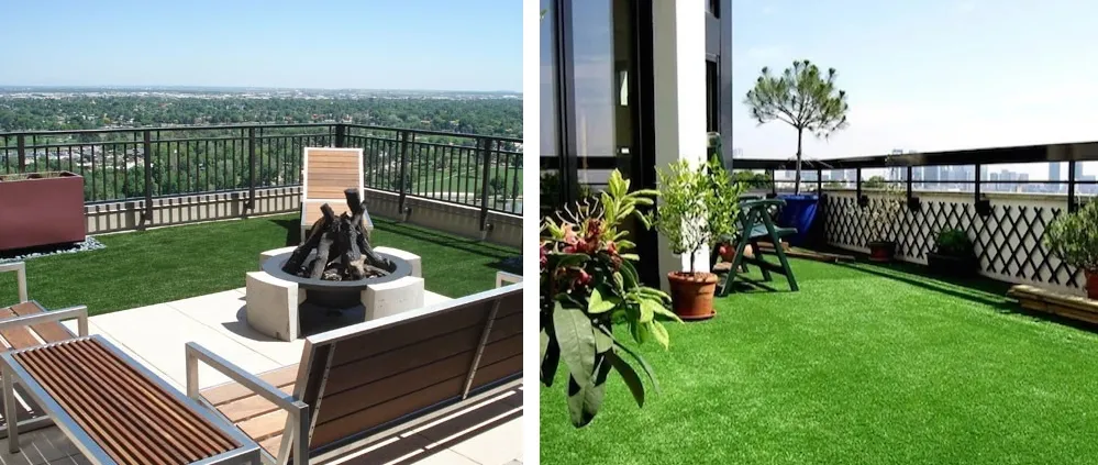 Prato sintetico per balconi terrazza con erba sintetica per terrazzo prato fino balcone