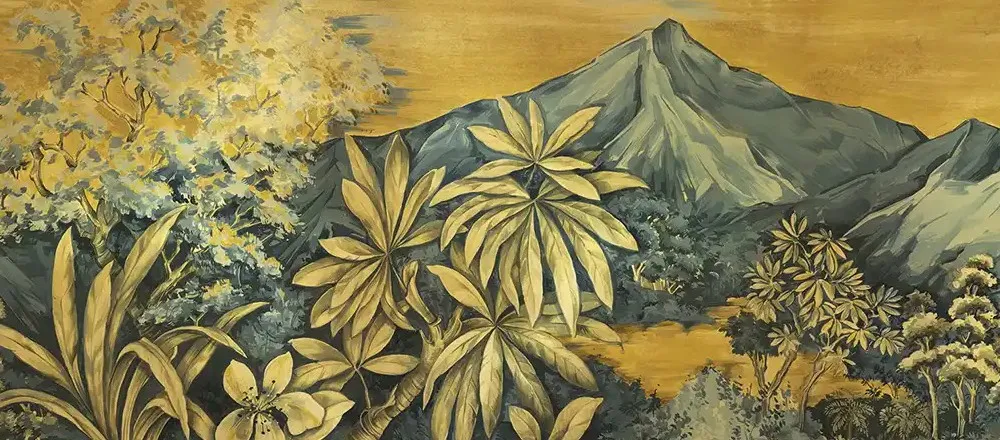 MOG-102 | Carta da parati oro paesaggio