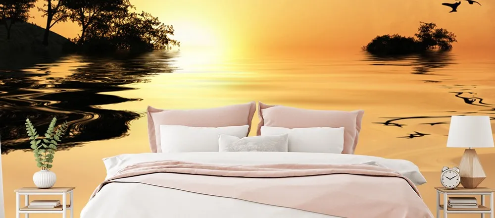 AVALON |  Carta da parati paesaggio con alba luminosa