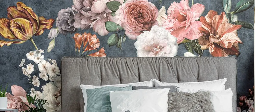 carta da parati a fiori prodotta su misura della parete stile laura ashley carta da parati