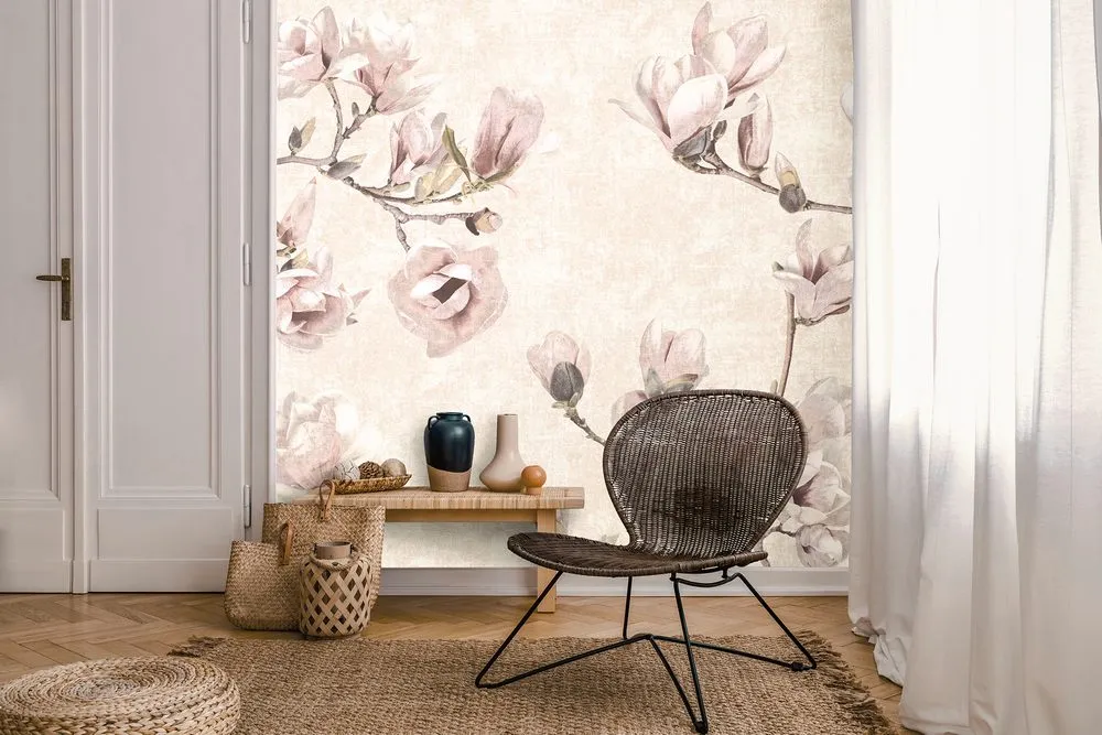 carta da parati fiori natura magnolia - Nanni Giancarlo Carta da parati orientale magnolia - Nanni Giancarlo