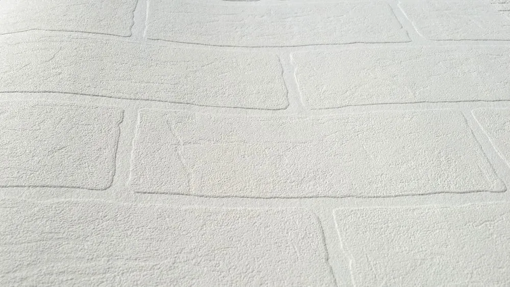 carta da parati finto mattoncino colore bianco da tinteggiare