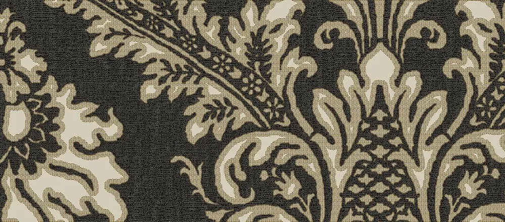 Carta da parati damascata in nero parati classici damascati
