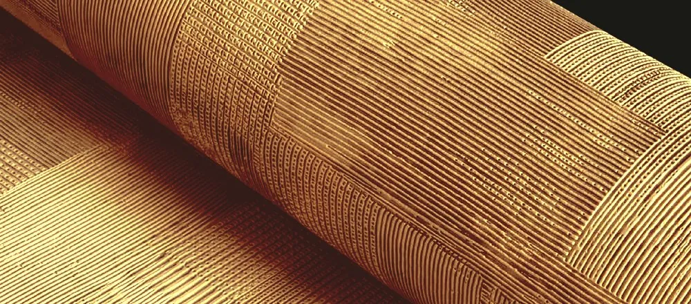 MATERIA 645 | Carta da parati dorata 3D