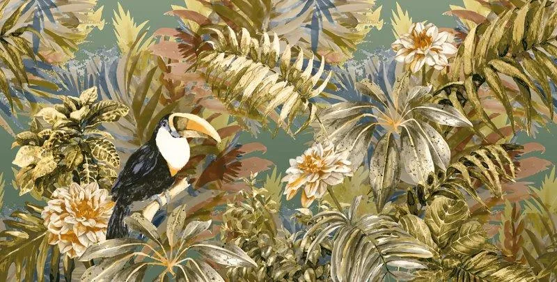 carta da parati esotica tropicale - Nanni Giancarlo carta da parati jungle, carta parati jungle, carta da parati tropicale, decorazioni murali esotiche