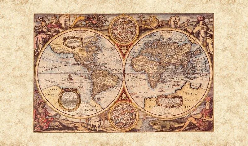carta da parati mondo orbis planisfero produzione su misura produttori carta da parati - Nanni Giancarlo