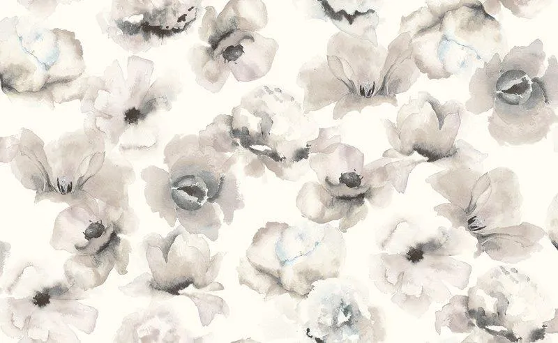carta da parati con fiori in bianco e nero - Nanni Giancarlo