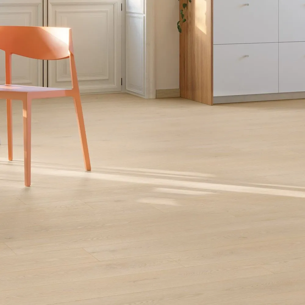 Pavimento beige in laminato EVO 8 mm. | Pavimento laminato ignifugo Bfls1 - Colore E-343B