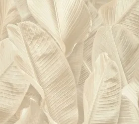 LYMPHAE | Carta da parati vinilica in rilievo stile botanico