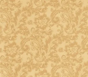 OD 46802 |  Carta da parati oro con design damasco