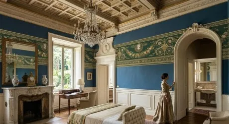 Esempio fascia alta per il restauro di pareti di ville e palazzi di pregio