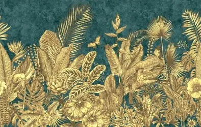 AMAZZONIA ORO | Carta da parati tropicale dorata - Col.26