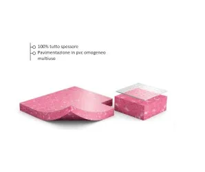 Pavimento in pvc omogeneo R9 - Colore Grigio [Particolare lavorazione]