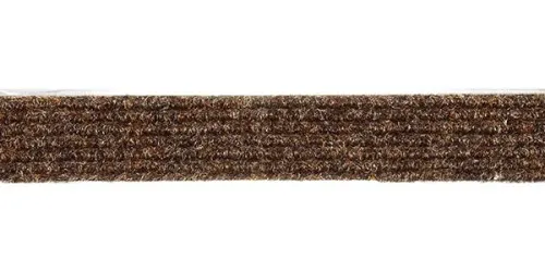 ZERMET | Zerbino in alluminio Inserto tessile brown