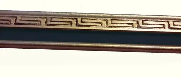 Astina in legno colore oro lavorata e laccata