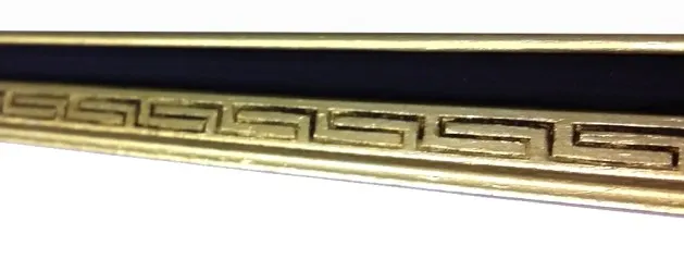 Astina in legno colore oro lavorata e laccata
