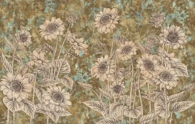 GIRASOLI | Carta da parati con girasoli - Colore 211