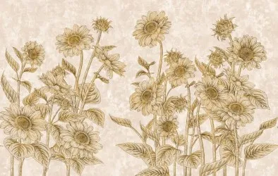 GIRASOLI | Carta da parati con girasoli - Colore 212