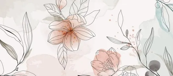MAGGIO | Carta da parati con fiori e foglie