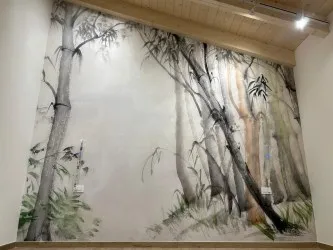 BAMBOO DUE | Carta da parati bamboo alberi foresta