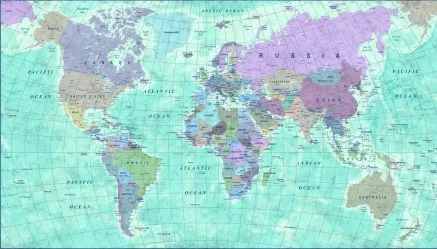 COLORED WORLD | Carta da parati La cartina del mondo - Col. IR401