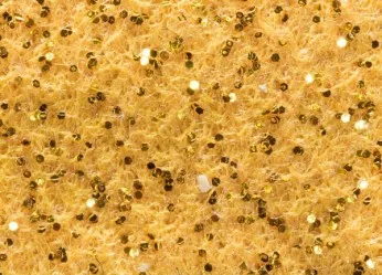 Pavimento con glitter oro [ particolare dei glitter ]