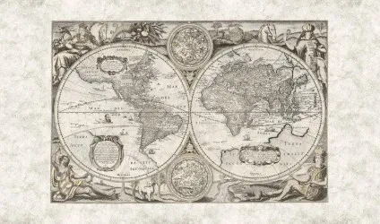 MONDO - ORBIS | Carta da parati mappamondo - Colore 3
