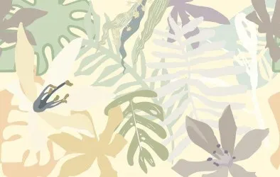 JUNGLE POP | Carta da parati su misura - Colore 1