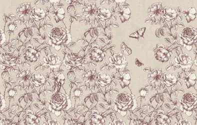 VINTAGE  | Carta da parati floreale vintage - Colore 3