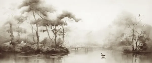 WU ZETIAN | Digital Wallpaper Paesaggio Orientale - Colore 408