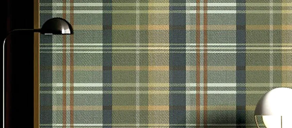 Carta parati tessuto tartan