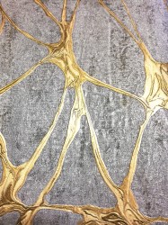 AUR 568 | Carta da parati argento e oro - Cod.56807