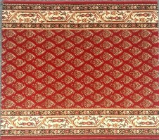 Passatoia design tessuta su telaio Jacquard - 371 Libano Rosso