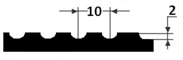 GOMMA ANTISCIVOLO  Pavimento in gomma rigata