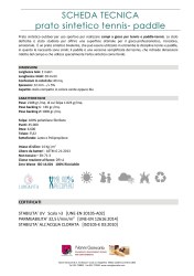 Prato Sintetico Sportivo ultima generazione | Scheda Tecnica