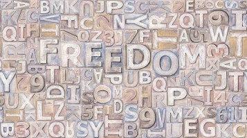 FREEDOM | Carta da parati con scritte e lettere - Colore 1